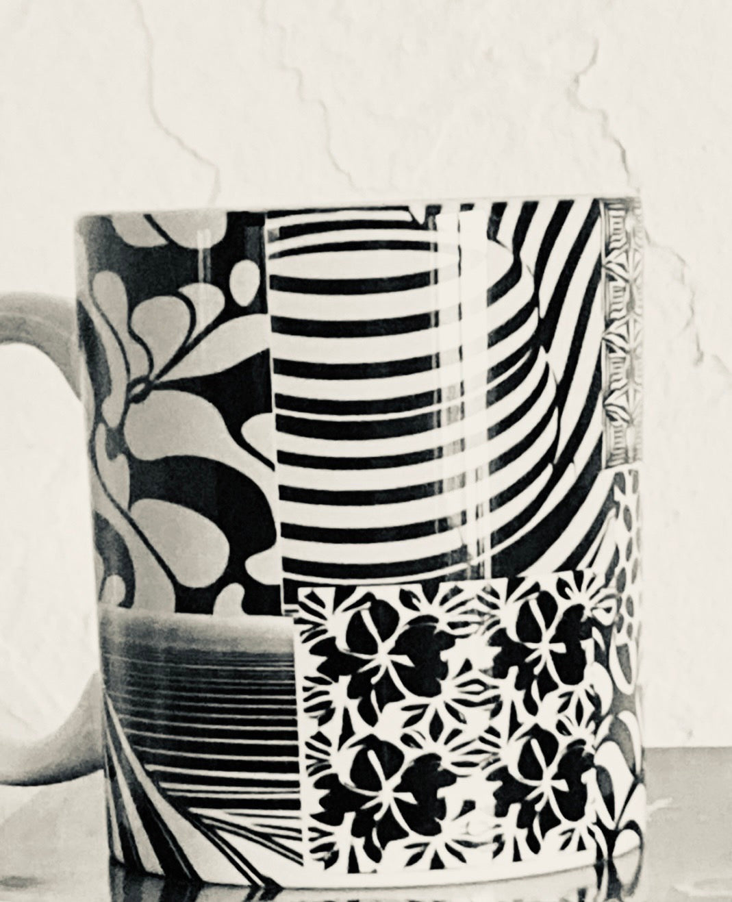 オプティカルアート　モノトーン　マグカップ